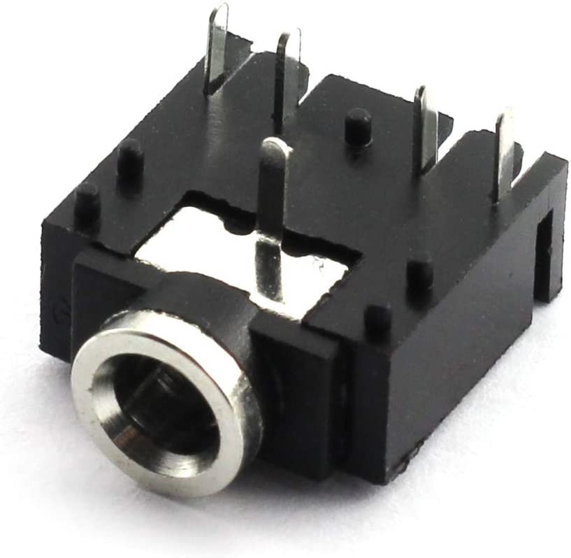 3 Pin 3.5mm Audio Jack Socket PCB Panel Mount for Headphone With Nut PJ-324M